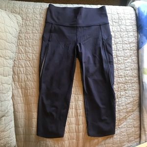 Lulu lemon dark purple capri leggings